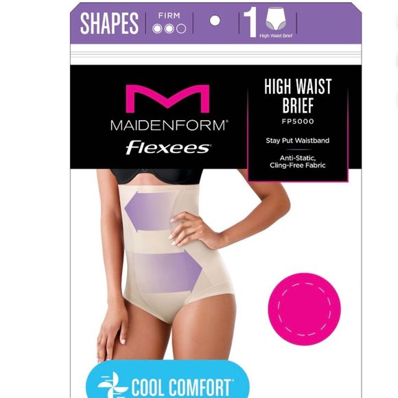 Maidenform Flexees NWOB Sz XL Black Cool Comfort Firm Control Hi Waist Brief - Picture 10 of 13